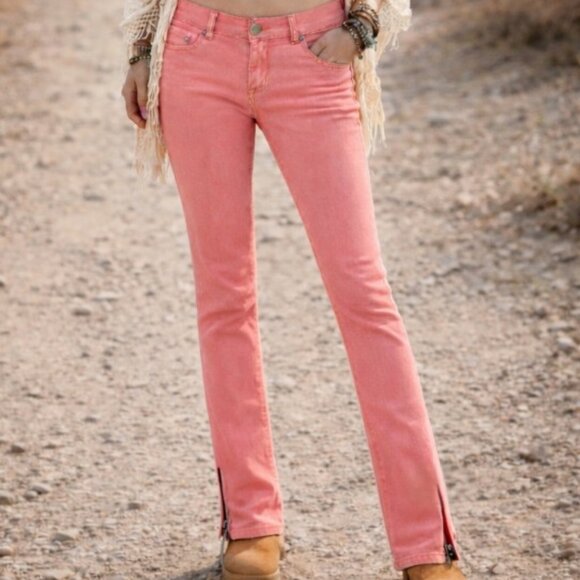 Free People Denim - Free People Millennium Apricot Skinny Zipper Ankle Jeans, Size 26 (29/27)